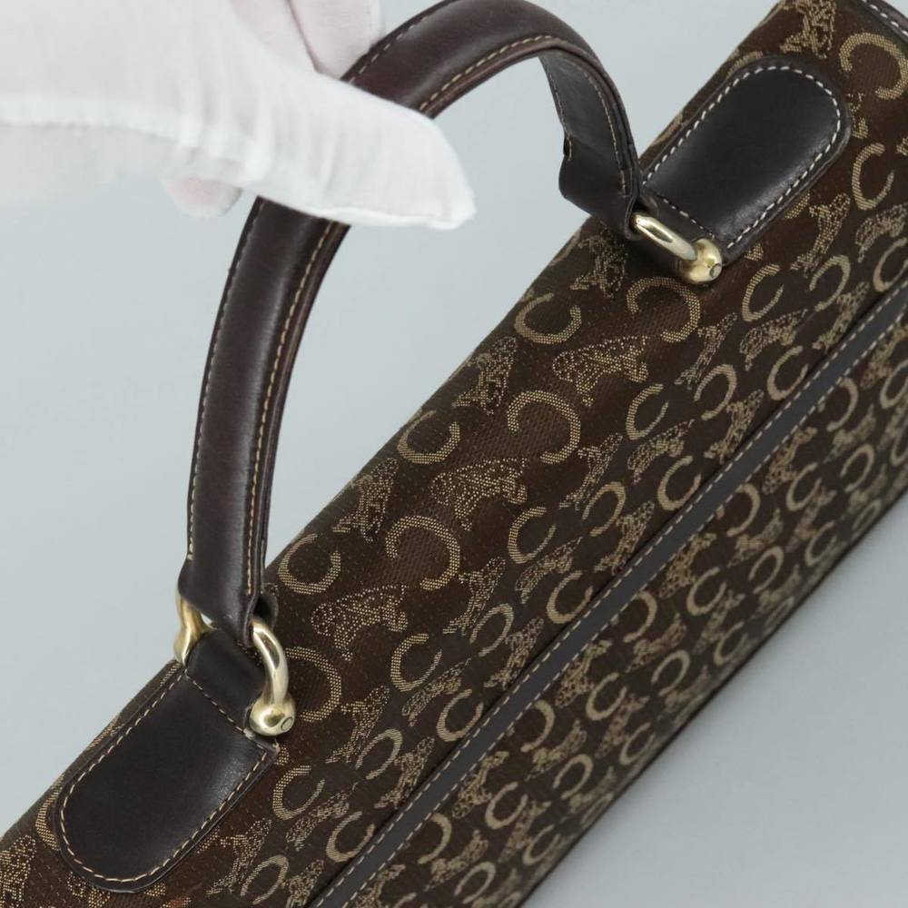 CELINE C Sulky Hand Bag Canvas Brown Auth 97779 - Picture 6 of 16